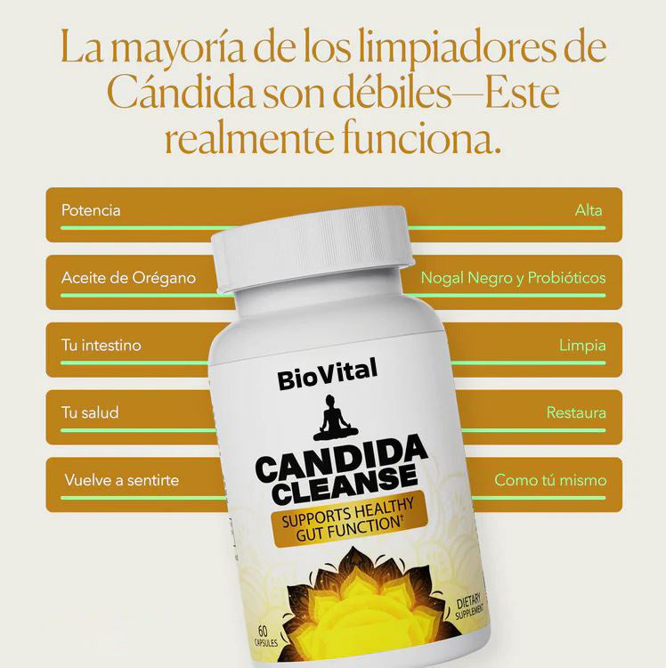 Candida Cleanse Pro® Cápsulas que reducen antojos, hinchazón y fatiga