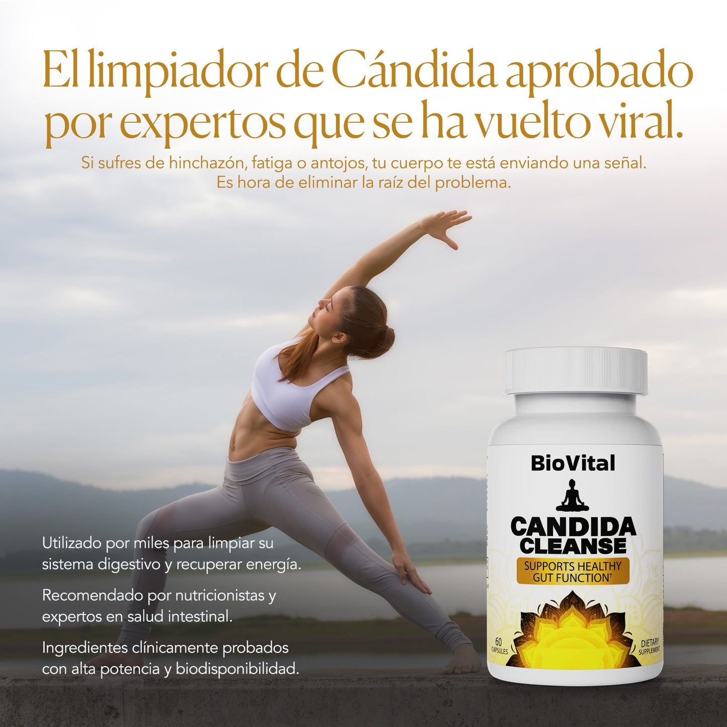 Candida Cleanse Pro® Cápsulas que reducen antojos, hinchazón y fatiga
