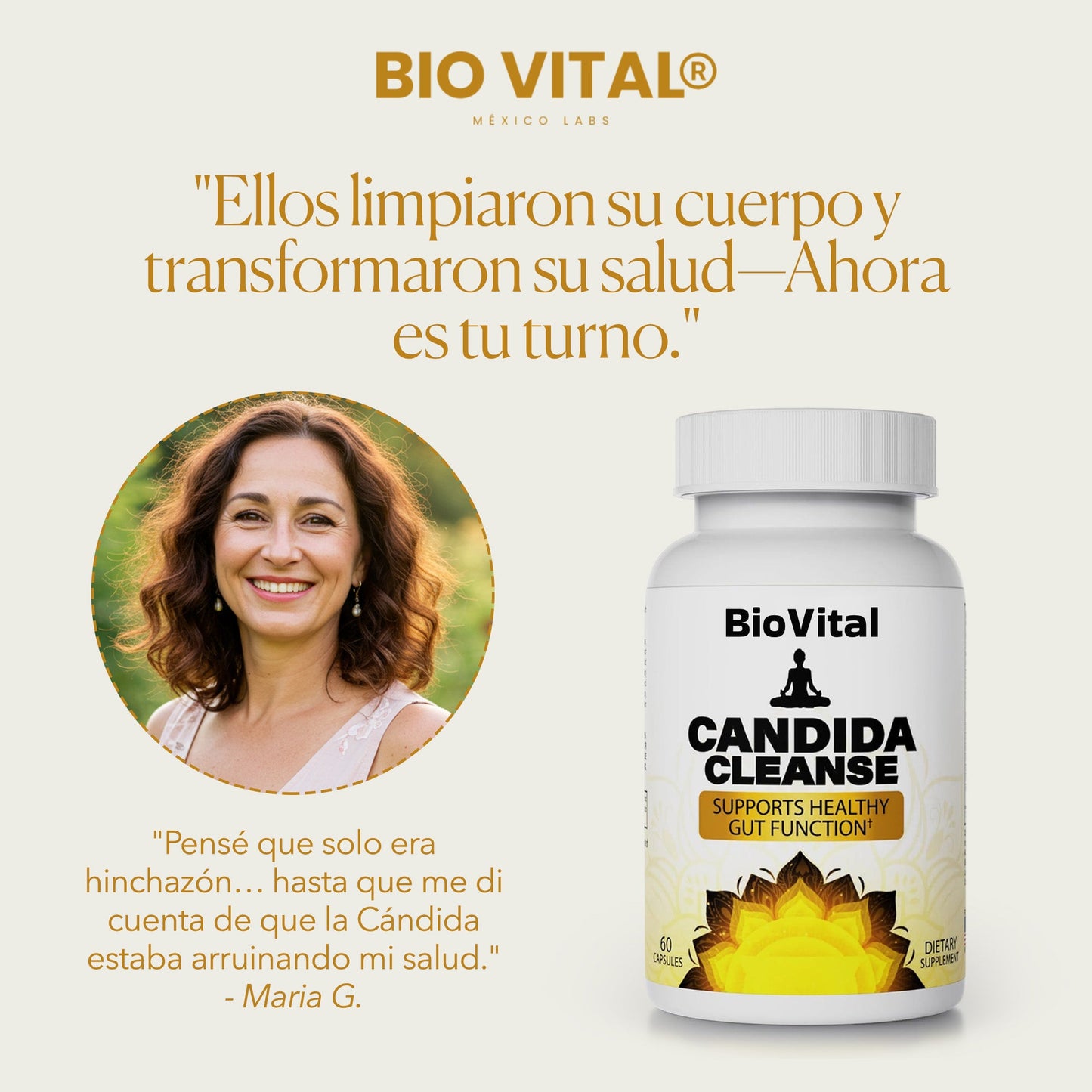 Candida Cleanse Pro® Cápsulas que reducen antojos, hinchazón y fatiga